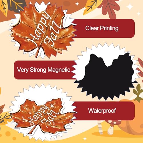 FYSUIMU 31-Piece Fall Leaves Refrigerator Magnets Set