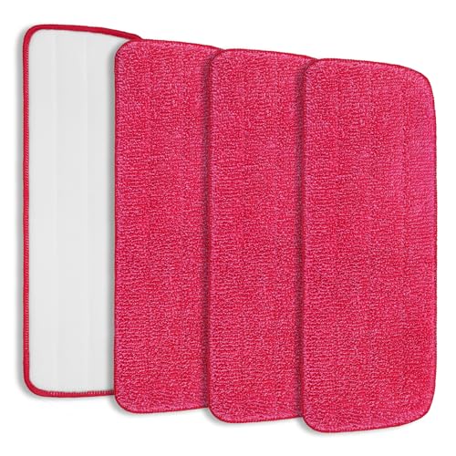 Microfiber Mop Pads for Rubbermaid Reveal Spray Mop - 16.5" (4 Pack)