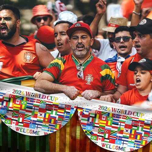 3-Piece World Flags Banner Set - 1.5x3 ft Party Decorations