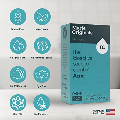 Marie Originals Acne Bar Soap with Bentonite Clay & Oat Bran