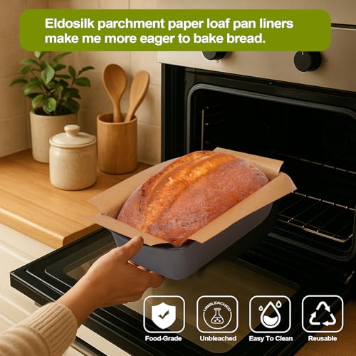100 Pcs Unbleached Parchment Paper Loaf Pan Liners - Non-Stick, Heat-Resistant