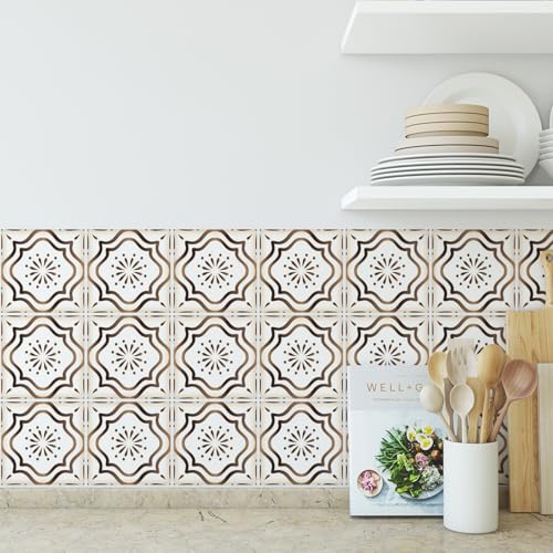 30 Pack Moroccan Tile Decals - 4x4 Inch Peel & Stick Wall Stickers