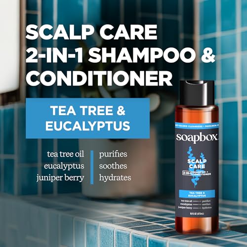 Soapbox Men’s 2-in-1 Shampoo & Conditioner Variety Pack – Oak & Cedar Leaf / Tea Tree & Eucalyptus