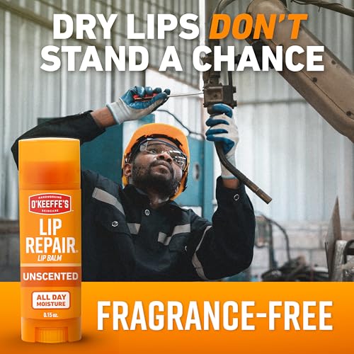 O'Keeffe's Lip Repair Unscented Balm 2-Pack - Intense Dry Lip Relief & Repair