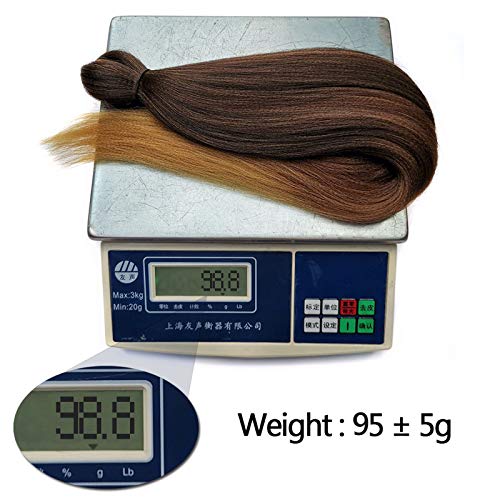 Liang Dian 30 Inch Ombre Synthetic Braiding Hair 8 Pack Pre Stretched Crochet Extensions
