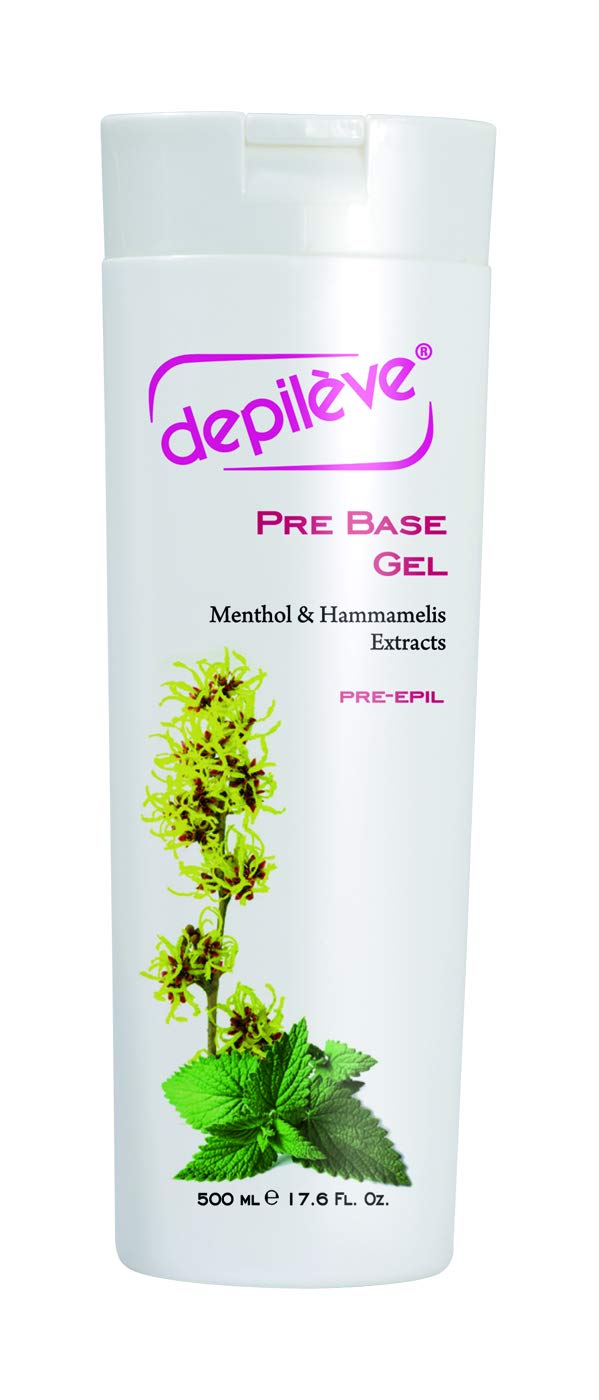 Depileve Pre Base Gel for Hair Removal Waxing - Reduces Pain Sensation - 17 oz
