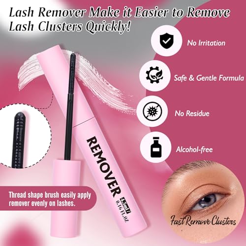 Yawamica Fluffy Mink Lash Extension Kit 300pcs DIY 10-20mm Volume Lashes with Bond & Remover