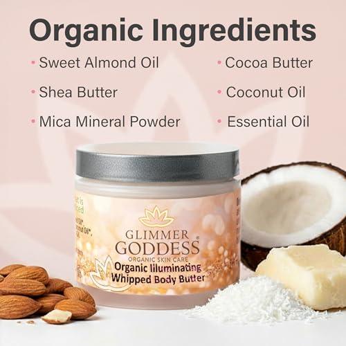Glimmer Goddess Whipped Shimmer Body Butter - Organic Shea Bronze Glow