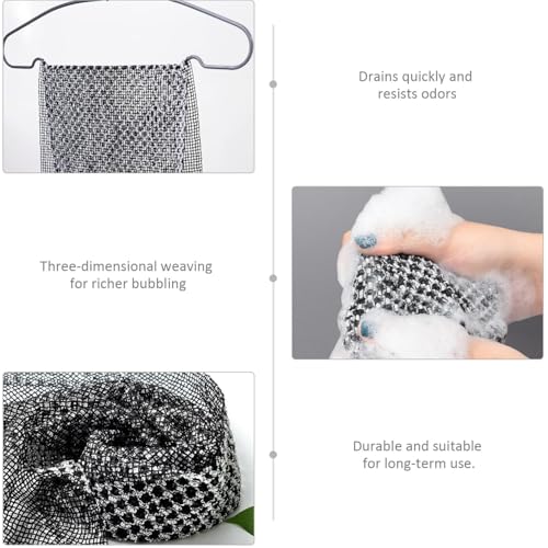 Alorin 40-Inch Extra-Long Exfoliating Shower Towel - Dual-Textured Scrubber