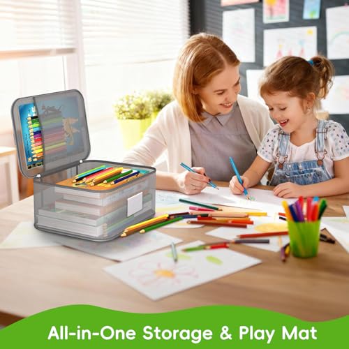 6 Pack Large Clear Toy Storage Bags with Zipper - Durable Organizer for Puzzles and Building Blocks