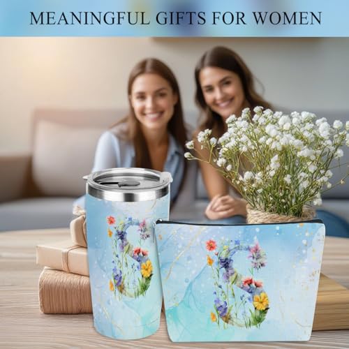 Personalized Monogrammed Gift Set for Women - Letter S, 6 Pieces