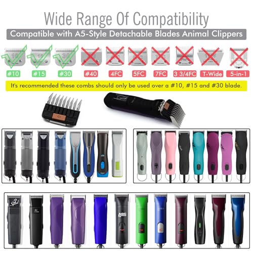 A5-Style Dog Clipper Guard Comb #4-1/2" - Compatible with Wahl & Andis