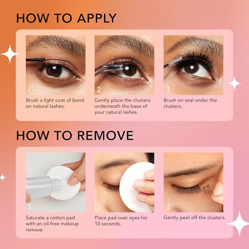 BeBlinky False Eyelash Extension Kit - 120 Narrow Band Clusters (9mm-16mm)
