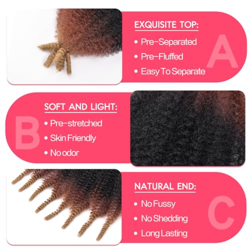 FEILIMEI 18-Inch Marley Twist Braiding Hair - 1B/30/27 Synthetic Extensions