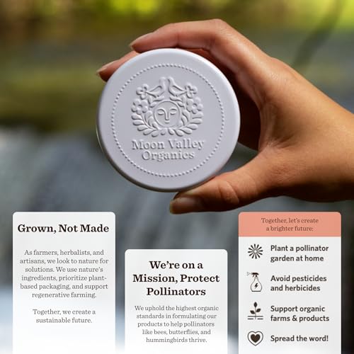 Herbal Lotion Bar with Beeswax - Bergamot Geranium Moon Valley Organics