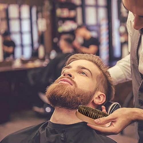 Kootinn Boar Bristle Beard Brush for Men - Travel-Friendly Wooden Brush