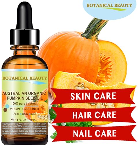 Botanical Beauty Organic Pumpkin Seed Oil 2oz - Pure Cold Pressed Face & Skin Moisturizer