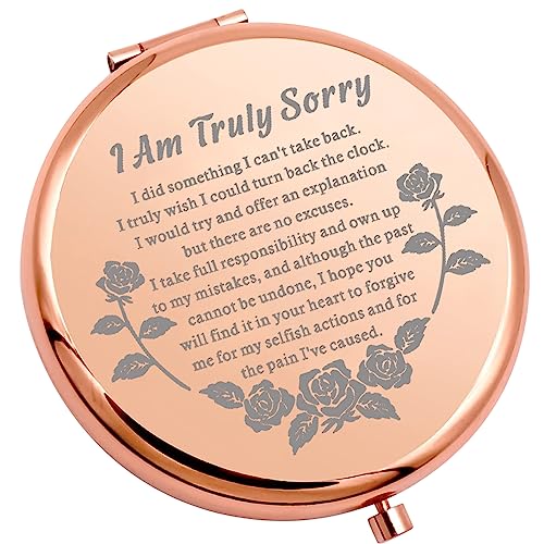 Truly Sorry Mirror - Compact Folding Makeup Mirror for Her - Forgiveness Gift