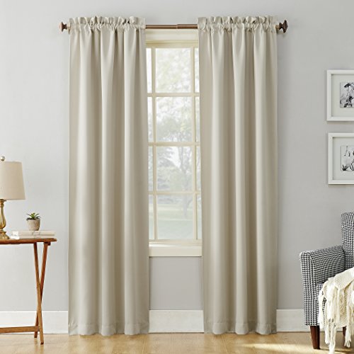 Sun Zero Easton Blackout Curtain Panel, 40" x 84", Energy Saving
