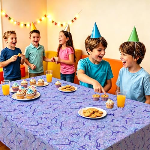 4pcs Music Theme Birthday Party Tablecloths - Holographic Design