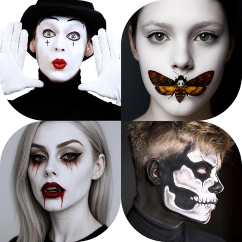 BOBISUKA Water-Based Face & Body Paint Kit - 18 Shades for Halloween & Cosplay