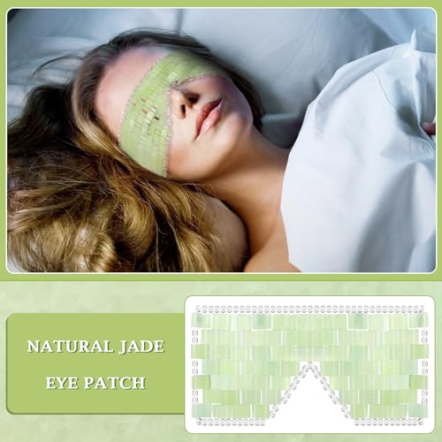 Jade Eye Mask and Comb Set for Relaxation, Wrinkle & Migraine Relief