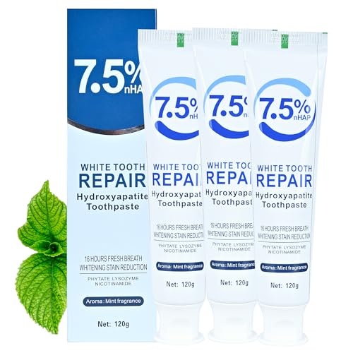Hydroxyapatite Toothpaste, Enamel Protection & Sensitivity Relief - 3-Pack