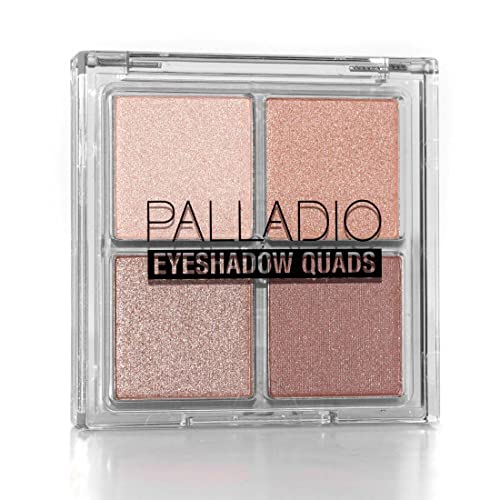 Palladio Ballerina Eyeshadow Quad - Talc-Free, Blendable Matte & Shimmer