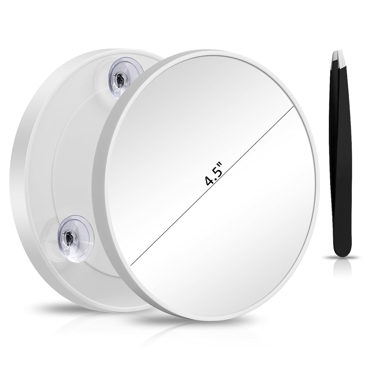 40X Magnifying Makeup Mirror with Suction Cups - 4.5 Inch Ultra Thin Design | Lightweight & Travel-Friendly