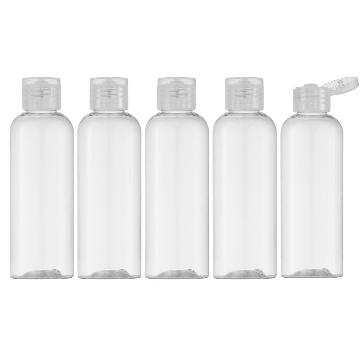 LISAPACK 3.4 oz Travel Bottles for Toiletries, Plastic Travel Size Containers for Shampoo Conditioner TSA Approved, Empty Small Squeeze for Lotion, Clear Leak Proof Mini Liquid Tube for Refillable
