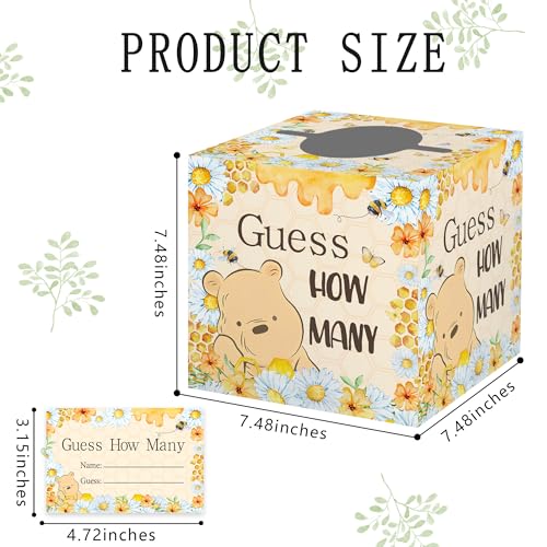 Winnie Baby Shower Guessing Game Set with Box & 50 Cards