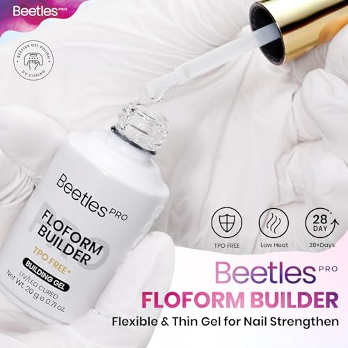 Beetles 20ml Pro Floform Builder Gel – TPO-Free Clear Nail Gel for Natural Nails