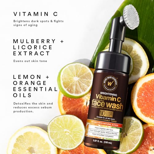 WOW Skin Science Vitamin C Face Wash with Brush - 5.07 oz