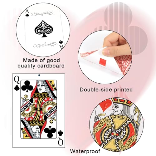 30Pcs Wonderland Poker Cards Hanging Swirls for Party Decor