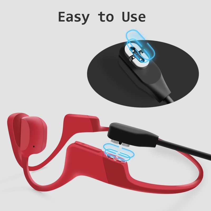 MQDITH Charging Cable Compatible with AfterShokz OpenSwim Pro, USB Charger Cord Replacement Compatible with Shokz Open Swim Pro/S710 Headphones [2 PCS]