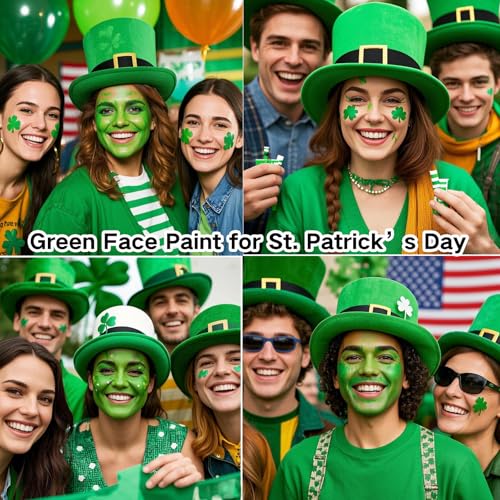 Green Face Paint Stick - Waterproof for Sports & Cosplay