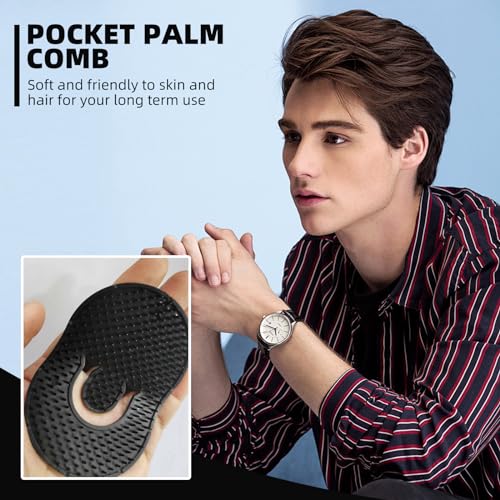Soft 'N Style Pocket Palm Combs - Set of 6 Scalp Massager Brushes