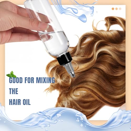 Barydat 24 Pcs 3 oz Clear Squeeze Bottles with Funnels for Hair Oil