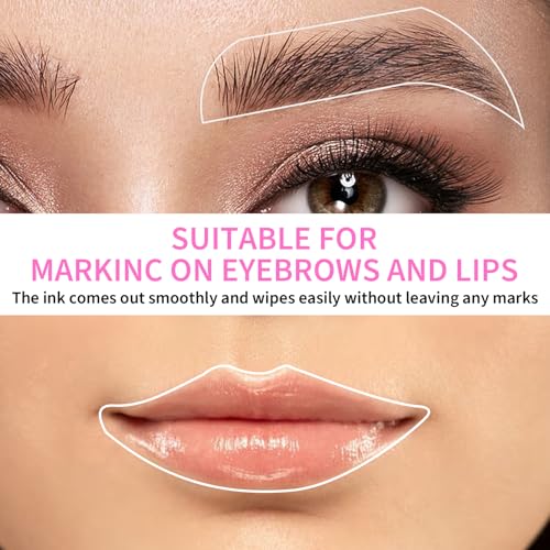 CIATBYYJ Eyebrow Microblading Marker Pen Set with Refills & Ruler