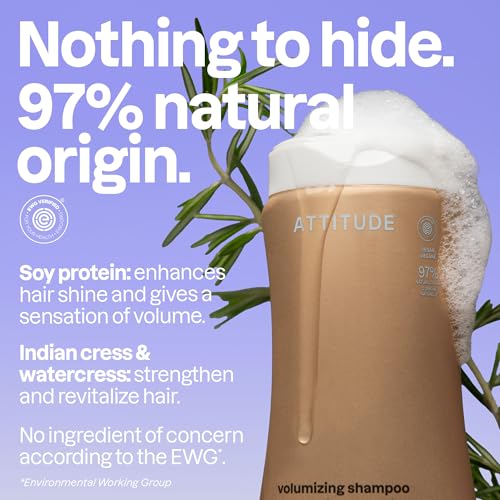 ATTITUDE Volumizing Shampoo - Sage & Rosemary, 16 Fl Oz, EWG Verified