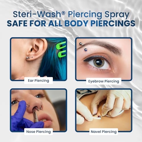 Steri-Wash Aftercare Piercing Spray - 8 Oz Vegan Solution
