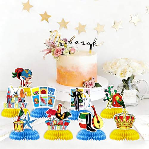 9-Piece Mexican Honeycomb Card Set for Birthday Centerpieces