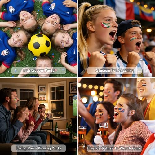 45 Pcs Soccer Temporary Tattoos for Kids & Adults - Waterproof