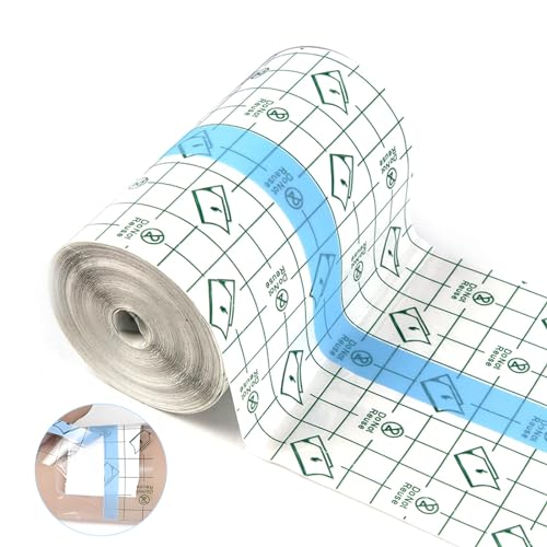 MOODUUTY Waterproof Transparent Film Dressing Roll 4 Inch x 10.94 Yards - Skin Healing Tape for Tattoos, Wounds & Post-Surgical Care