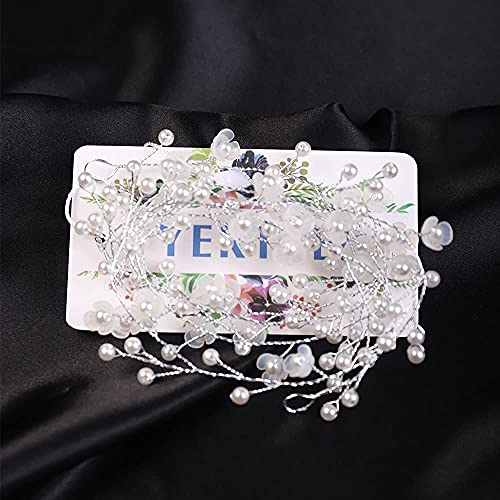 YERTTER Silver Crystal Bridal Headband Wedding Hair Accessories for Women & Bride