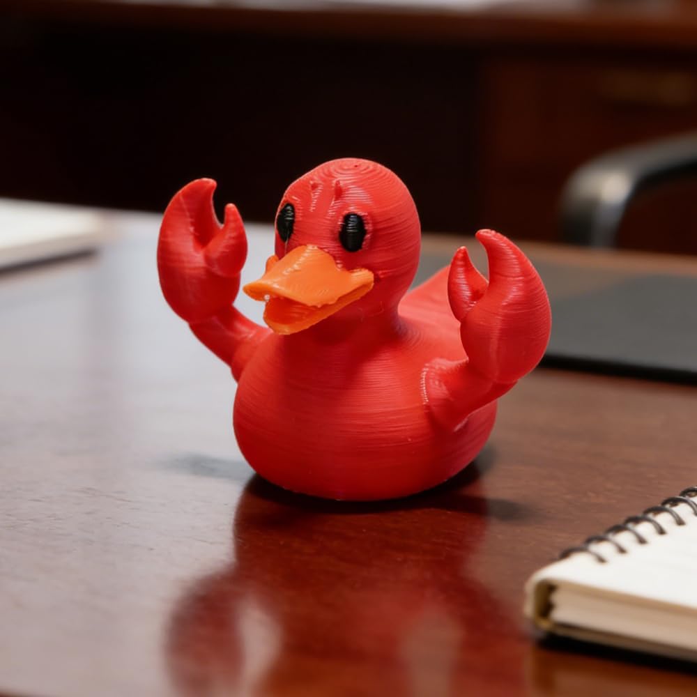 3D Rubber Lobster Duck Figurine | Unique Home & Office Décor
