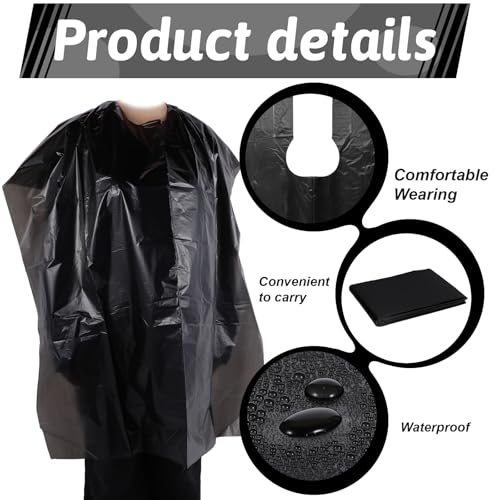 100 Pcs Disposable Hair Cutting Capes - 36" x 51" Waterproof Salon Cape