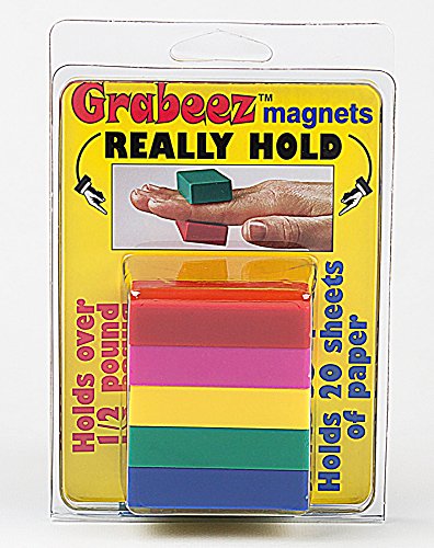 Strong Domino Size Magnets - Set of 5 for Fridge & Office