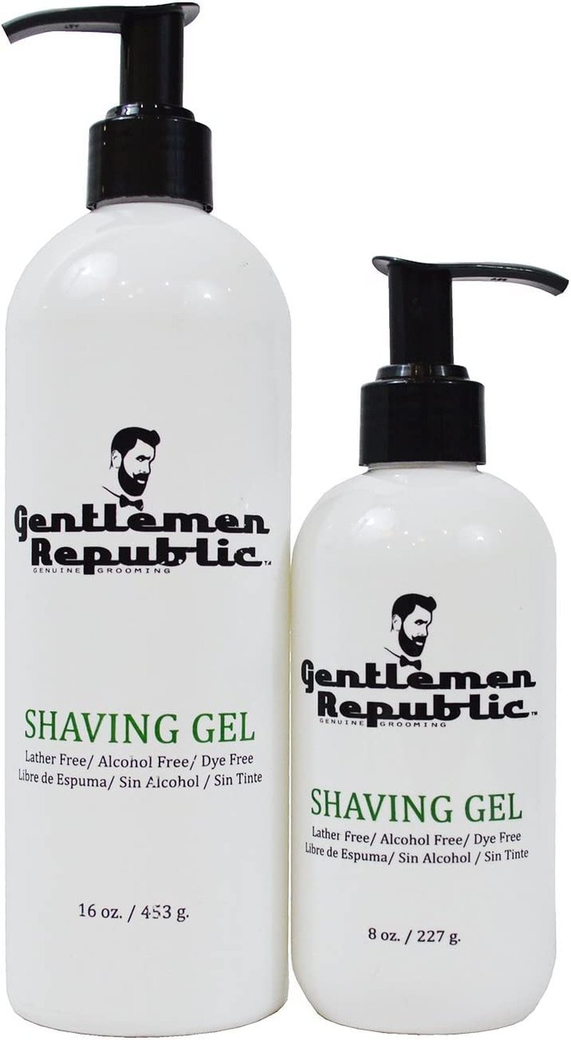Gentlemen Republic 8oz Alcohol/Dye/Lather Free Sensitive Skin Shaving Gel