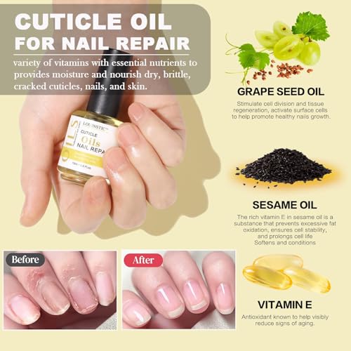LOUINSTIC Gel Polish Remover Kit with Cuticle Oil & Tools